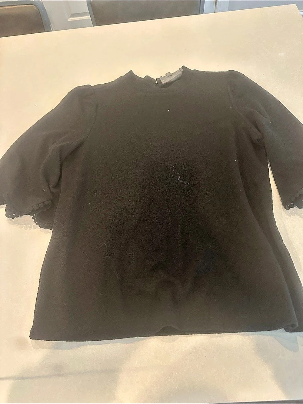 Rebecca Taylor Black Short Sleeve Top Size Medium